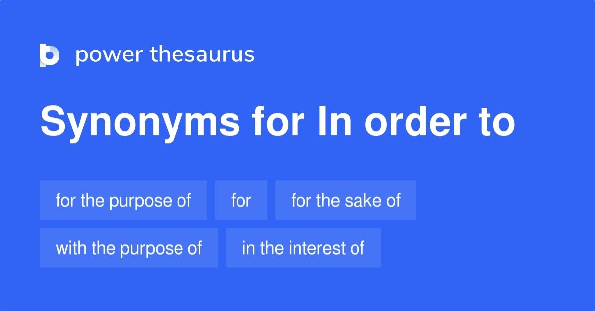 For the Purpose of