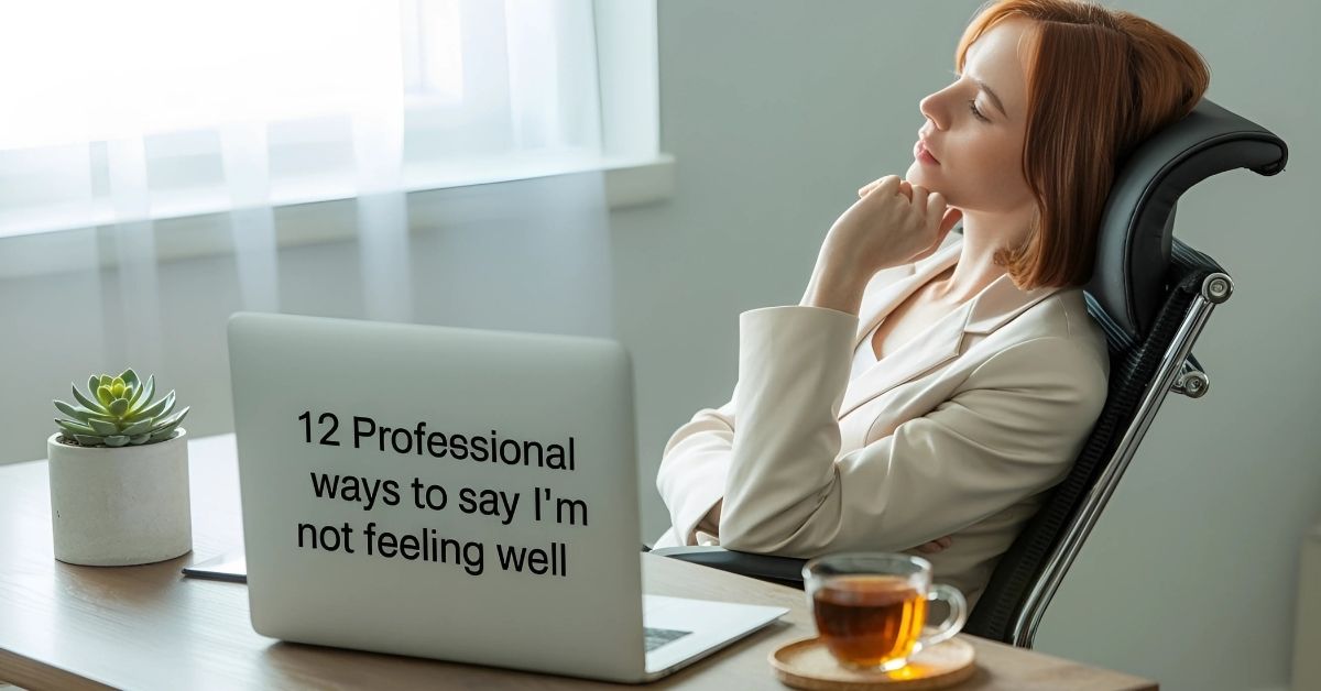 12 Professional Ways to Say I m Not Feeling Well