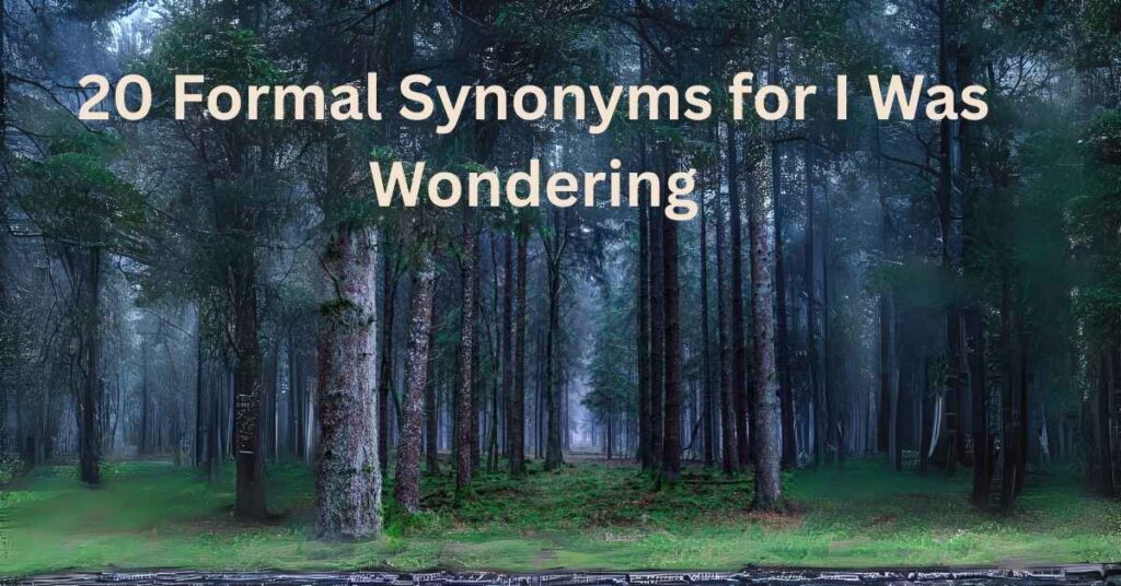 20 Formal Synonyms for I Was Wondering
